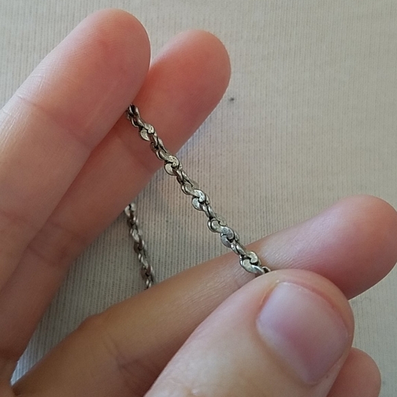 Sterling Silver Twisted Link Necklace - Picture 4 of 4